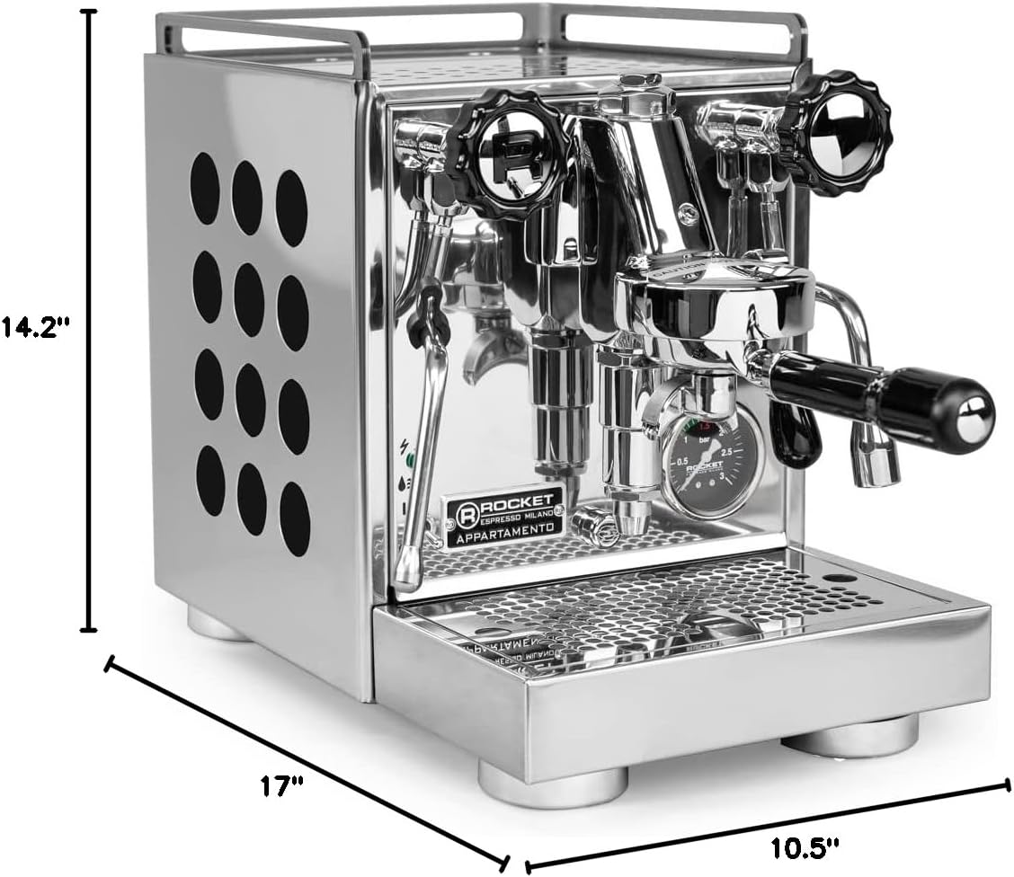 Rocket Espresso Appartamento Espresso Machine | E61 | Heat Exchanger | Black
