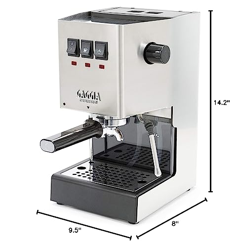 Gaggia RI9380/49 Classic Evo Pro Espresso Machine, Thunder Black, Small