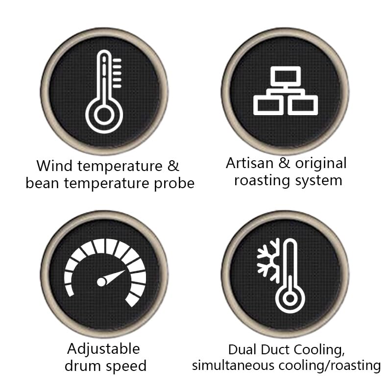 Electric Coffee Bean Roaster Machine, Smokeless Drum Roasting, for Home&Commercial Automatic Baking (B500)