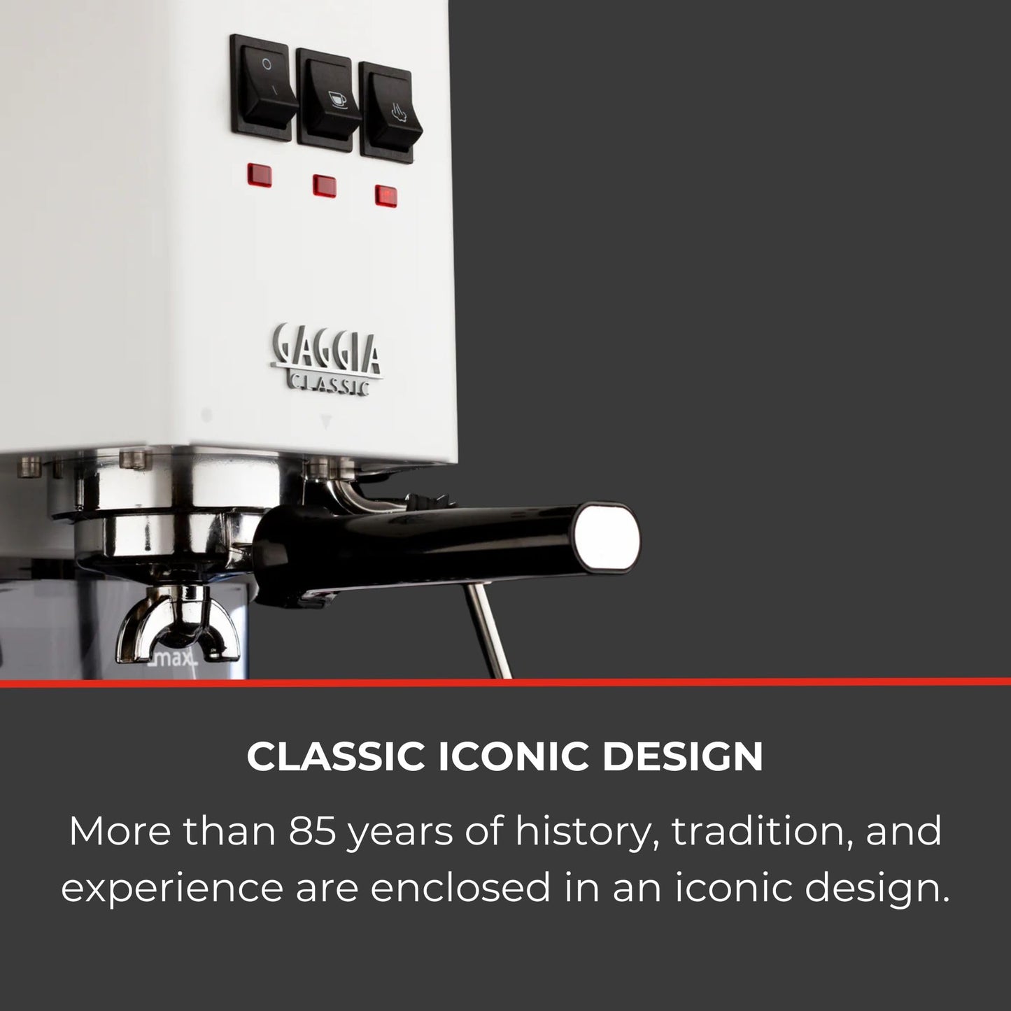 Gaggia RI9380/49 Classic Evo Pro Espresso Machine, Thunder Black, Small