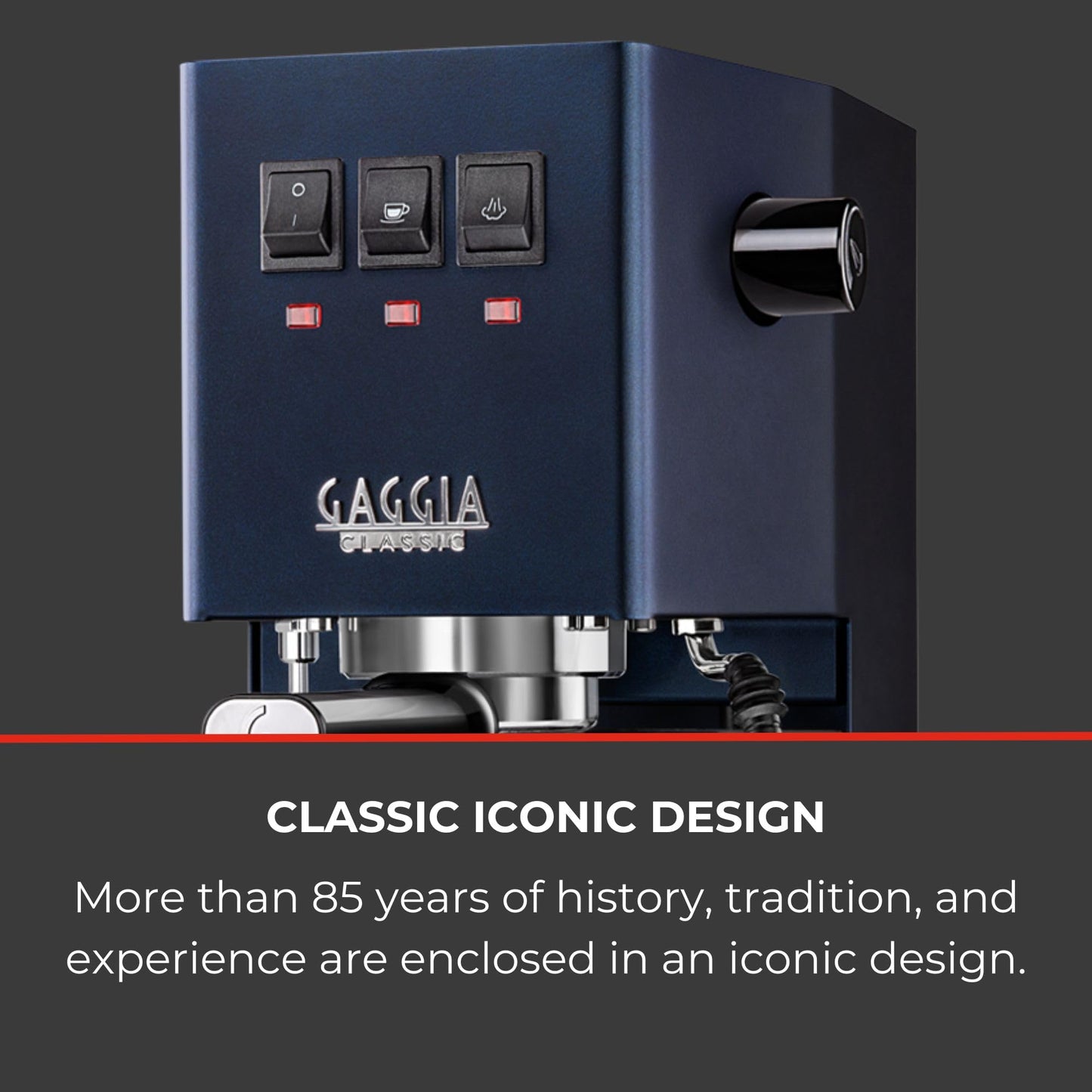 Gaggia RI9380/49 Classic Evo Pro Espresso Machine, Thunder Black, Small