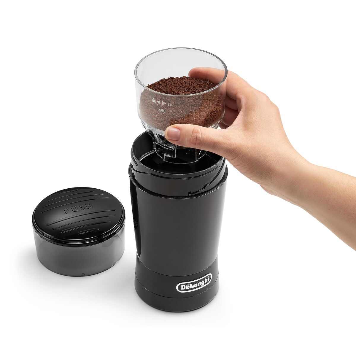 Coffee Grinder DeLonghi KG 200 170 W 90 g Black