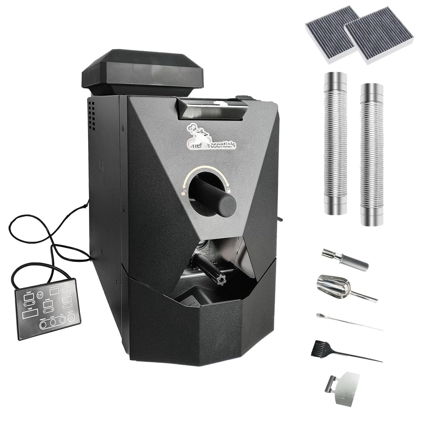 Electric Coffee Bean Roaster Machine, Smokeless Drum Roasting, for Home&Commercial Automatic Baking (B500)