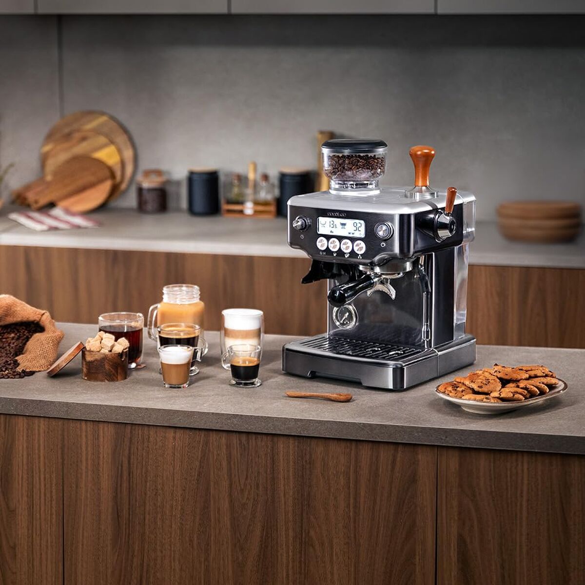 Cecotec Espresso Machine Power Espresso 20 Barista 20bar 2200W grinder steamer