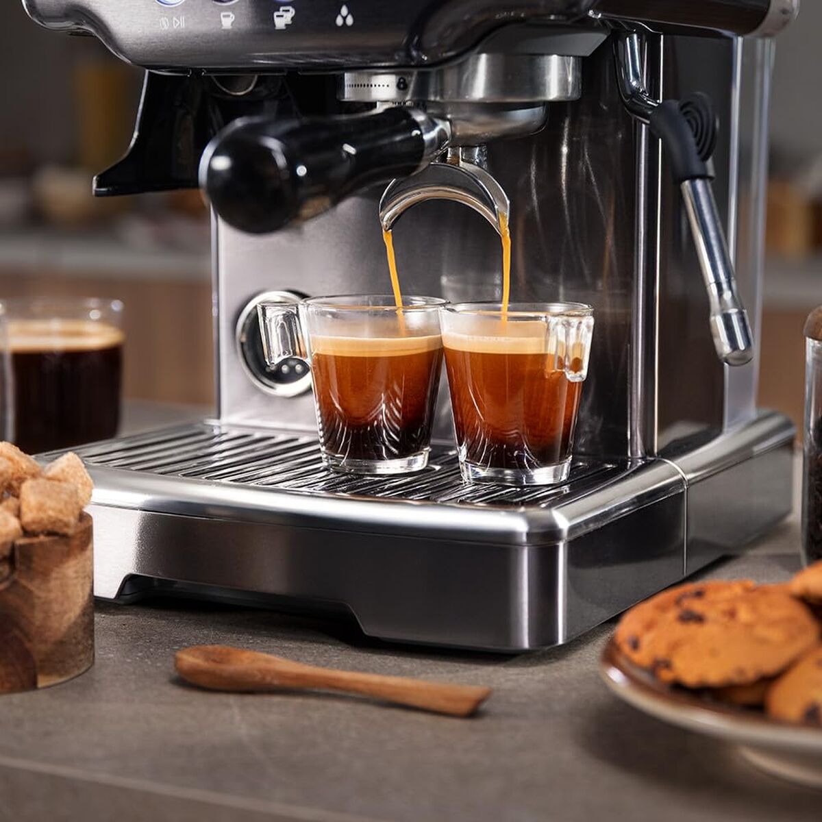 Cecotec Espresso Machine Power Espresso 20 Barista 20bar 2200W grinder steamer
