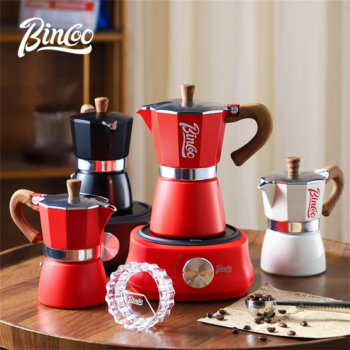 300ml Moka Pot - Italian Espresso Stovetop Coffee Maker for Home Baristas