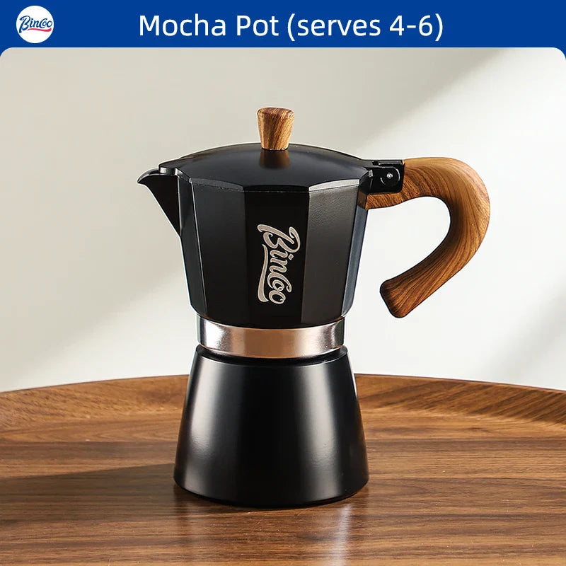 300ml Moka Pot - Italian Espresso Stovetop Coffee Maker for Home Baristas